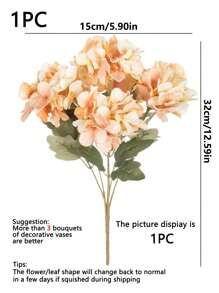 1/3/30 pièces Bouquets de fleurs artificielles d'hortensia, décoration d'automne, cadeaux de la Saint-Valentin, décorations de fête d'anniversaire, paniers de fleurs de mariage, fleurs à tenir pour la mariée, décoration de maison, salles à manger, chambres à coucher, rebords de fenêtre, vases, décorations du Nouvel An, jardins extérieurs, début de la saison scolaire
