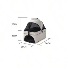 Carriola Plegable Para Perro Gato Mascotas Transportadora - Azul Marino - Ver 8