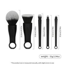 1set 5pcs Portable Makeup Brush Set For Beginners, Including Powder, Foundation Brushes With Soft Hair,Brush Set,Makeup Brush Kit,Make Up Brush Set,Make Up Set Complete,Makeup Brush Set,Complete Makeup Kit,Brush Kit,Brushes Makeup Set,Makeup Gift Set - Multicolor - View 8