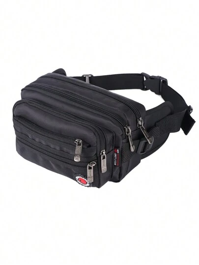 1 件多功能腰包，防水跑步休闲户外运动腰包，大容量胸包男士包学生秋季教师单肩包腰包腰包胸包旅行礼物圣诞尖叫男士包腰包旅行包单肩包冬季圣诞礼物笔记本电脑感恩节钱包假日收纳包斜挎包单肩包骑行包黑色包徒步旅行多功能便携时尚休闲度假侧包礼物旅行必需品节日必需品夏季书包包