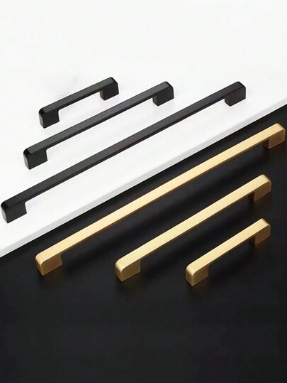 مقابض سحب جديدة التصميم سميكة 2 قطعة، مناسبة للخزانة، الباب، حامل التلفاز، الأدراج، الأثاث، الخزائن، أزرار ذات طراز بسيط حديث مع البراغي المتضمنة