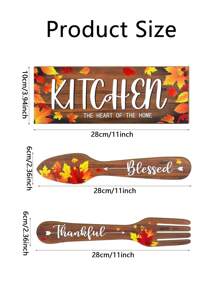 3 Chiếc Hoa Hướng Dương Phong Bí Ngô Trang Trí Nhà Bếp Biết Ơn Biết Ơn Trang Trí Tường Bằng Gỗ Dấu Hiệu Ăn Nĩa Và Muỗng Thu hoạch Trang Trí Tường Nghệ Thuật Mộc Mạc Trang Trí Cho Nhà Bếp - Nhiều màu - Xem 11