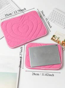 1 Stück einfache gesteppte Tablettasche Liebe, tragbare Tablettasche, Aufbewahrungstasche für Tablets, 11 Zoll, 13 Zoll