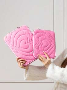 1 Stück einfache gesteppte Tablettasche Liebe, tragbare Tablettasche, Aufbewahrungstasche für Tablets, 11 Zoll, 13 Zoll