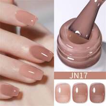 BORN PRETTY BORN PRETTY Esmalte de uñas de gel rosa nude de 10 ml, gel de extensión rápida de larga duración, barniz de arte de uñas para manicura