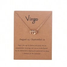 1pc Zodiac Constellation Pendant Necklace, Suitable For Men's Daily Wear - Yellow Gold - View 20