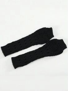 1 đôi Găng Tay Dệt Kim Jacquard, Găng Tay Nửa Ngón Mới Thu Đông Cho Nam Và Nữ, Tay Chống Lạnh Cổ Tay - Nhiều màu - Xem 18