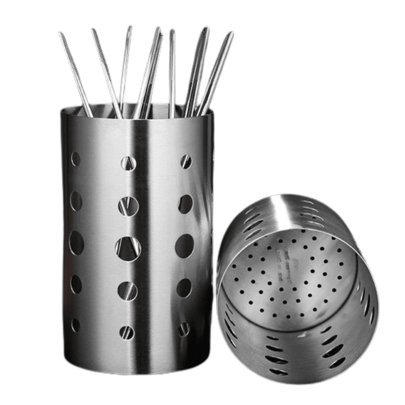 Porta Talheres Escorredor Aço Inox Vazado Cozinha