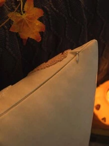 1 Vỏ Gối Thêu Halloween, Thích Hợp Cho Trang Trí Phòng Khách & Phòng Ngủ - trắng - Xem 6
