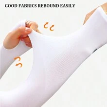 2 Pairs Ice Silk Arm Sleeves For Women, UV Protection Driving Cycling Sun Sleeve, Available In Black Or White