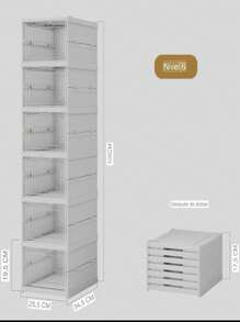 6 piezas/set Cajas para Zapatos de Plástico Transparente Apilables, Organizador de Zapatos para Armario, Contenedores Modulares para Almacenaje de Zapatos, Blanco almacenamiento de zapatos de plástico - Blanco y Negro - Ver 5