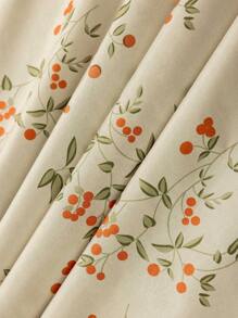 1pc Lightweight, Minimalist, Floral & Botanical Pattern Blackout Curtain Panel, Suitable For Living Room, Bedroom, Home Decor, All-Season Use - Multicolor - View 9