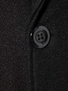Chaqueta cortavientos de media longitud con botones de color liso para hombre