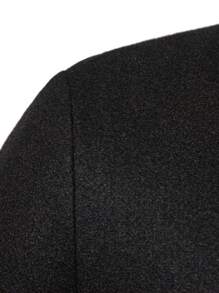 Chaqueta cortavientos de media longitud con botones de color liso para hombre