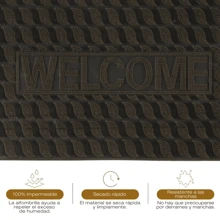 2 Tapetes para entrada de uso rudo de diseño aleatorio totalmente impermeable tapete para exterior - Aleatorio - Ver 5