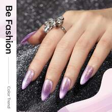 Modelones Holographic Glitter Cat Eye Gel Nail Polish Kit 6 Colors With Magnet Romantic Rainbow Galaxy Series Pastel Gel Polish Soak Off Led Gel Nail Polish Set Nail Art Gel Manicure Salon DIY Gifts - 貓眼 - 查看 5