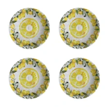 Melamine Pasta Bowls Set Of 4 - Lemon Design - View 1