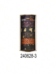 6 卷/盒，鲜艳的万圣节图案和纸胶带套装 - 创意万圣节主题 - 多种图案贴纸卷，装饰性粘纸条，适用于 DIY 工艺品、礼品包装、剪贴簿、日记、相册等 - 返校季礼物 - 彩色 - 查看 18
