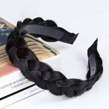 四股合成纤维编织发箍，梳状编织发圈，发饰，弹性编织发箍，女士假发 - 彩色 - 查看 14