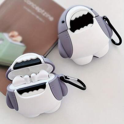 Cartoon Cute Shark AirPods Accessories AirPods Case Cover Compatible With Apple AirPods,3D Cartoon