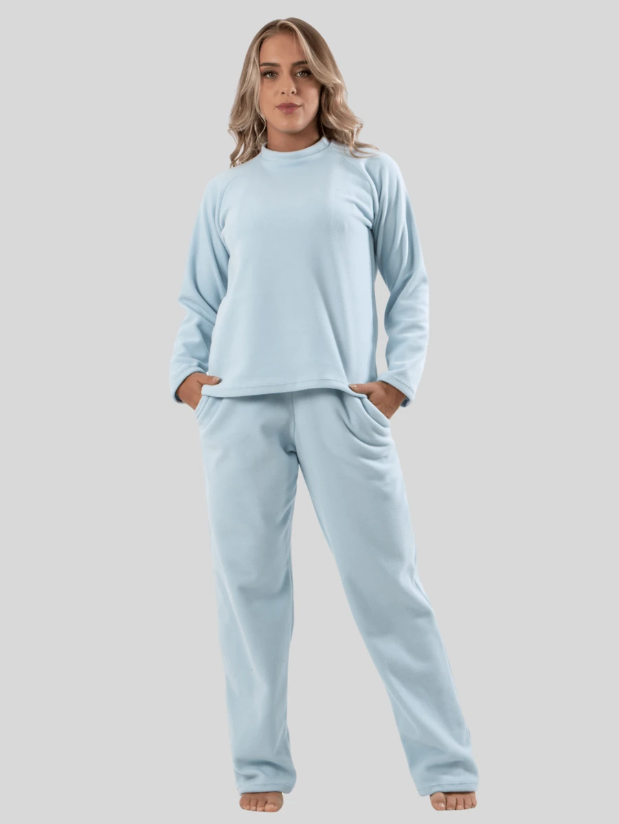Women Pajama Sets - 淺藍色 - 查看 1