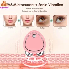 Masajeador Facial de microcorriente EMS, rodillo de estiramiento de la piel, rejuvenecimiento de la piel, eliminación de arrugas, Gel ultrasónico, belleza de la piel, SE ENVIA COLORES AL AZAR YA SEA ROSA O BLANCO - Multicolor - Ver 1