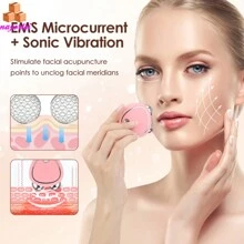 Masajeador Facial de microcorriente EMS, rodillo de estiramiento de la piel, rejuvenecimiento de la piel, eliminación de arrugas, Gel ultrasónico, belleza de la piel, SE ENVIA COLORES AL AZAR YA SEA ROSA O BLANCO - Multicolor - Ver 2