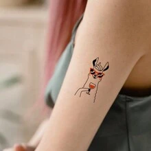 6 chiếc Llama Hình xăm tạm thời, Đồ dùng trang trí tiệc, Hình dán hình xăm Thích hợp cho Cơ thể (Tay, Cổ, Cánh tay, Chân) Và Các bề mặt nhẵn như Tường, Điện thoại, Cốc, Kích thước: 10x6cm - Nhiều màu - Xem 2