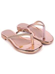 Women Flat Sandals - 銅色 - 查看 2