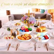 25/50/100 件白色一次性纸碗 12 盎司，小型纸质食品级碗餐具，冷热食物派对用品，适用于露营、生日、节日、婚礼、生日、圣诞节