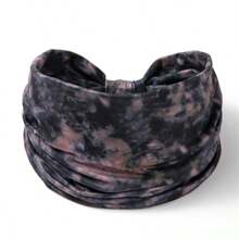 1pc New Bohemian Style Headband, Women's Tie-Dye Printed Broadside Knotted Sports Hairband, Elastic Headwrap Hair Accessories For Women And Girls,Turban Headband Fall Winter Hair Band For Vacation Outfits Woman