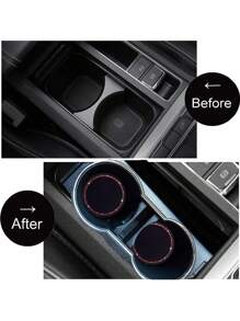 2Pcs Multifunctional Car Coaster Water Cup Slot Non-Slip Mat Silica Pad Cup Holder Mat Auto Interior Decoration Accessories Best Seller Gifts