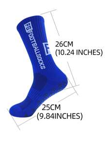 2 Pairs Men's Crew Sport Socks, Non-Slip Cushioned Comfortable Socks For Outdoor, Basketball, Football, Running