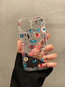 1pc Evil Eye Design Shock-Proof Phone Case Compatible With IPhone 11/12/13/14/15 Pro/15 Plus/15 Pro Max