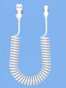BinBoom USB 转闪电线，汽车用 USB 线 - 快速充电器线 USB 充电器线 短 USB 充电线 可扩展弹簧线 iPhone 线适用于 IPhone14/13/12/11 Pro Max/IPad/CarPlay - 彩色 - 查看 13