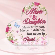 Mẹ & Con Gái-1pc Slogan Graphic Trong suốt Acrylic Thiết kế trái tim Thiết kế thủ công Mảng trang trí thủ công, Không bao giờ thực sự là một phần, Có thể ở khoảng cách, Nhưng không bao giờ trong trái tim, Quà sinh nhật cho mẹ, Quà tặng tình yêu dành cho mẹ, Quà tặng ngày lễ tạ ơn cho mẹ, Quà Giáng sinh cho mẹ, Món quà phong cách đẹp cho nữ, Món quà hoàn hảo cho nữ, Thích hợp cho sinh nhật, Giáng sinh, Lễ tạ ơn, Ngày kỷ niệm, Ra đi, Đồ lưu niệm Chặn giấy, Quà lưu niệm, Trang trí bàn cho phòng, Nhà, Văn phòng, Phong cách đơn giản - Nhiều màu - Xem 1