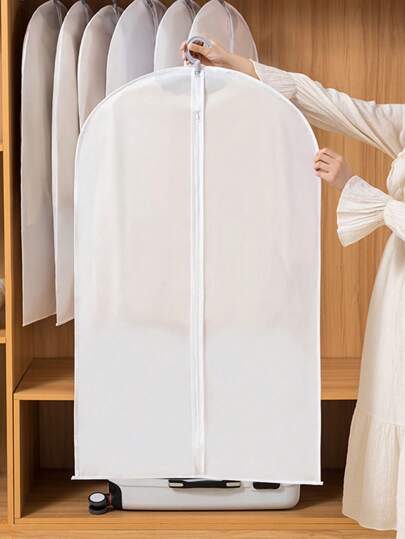 5 件装服装袋，透明防水衣服防尘袋，适用于外套、西装、可洗收纳保护袋卧室、收纳袋、家居收纳、适用于女士白色 T 恤、女士黑色裤子、女士冬装、连衣裙、女士冬装、优雅女士连衣裙、女士白衬衫、长袖、女士白色连体裤、女士春季连衣裙、女士春季服装、春季、春季服装、简约、夏季上衣收纳