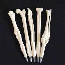 3 Creative Novelty Stationery Realistic Bone Shape Ballpoint Pen - White - View 1
