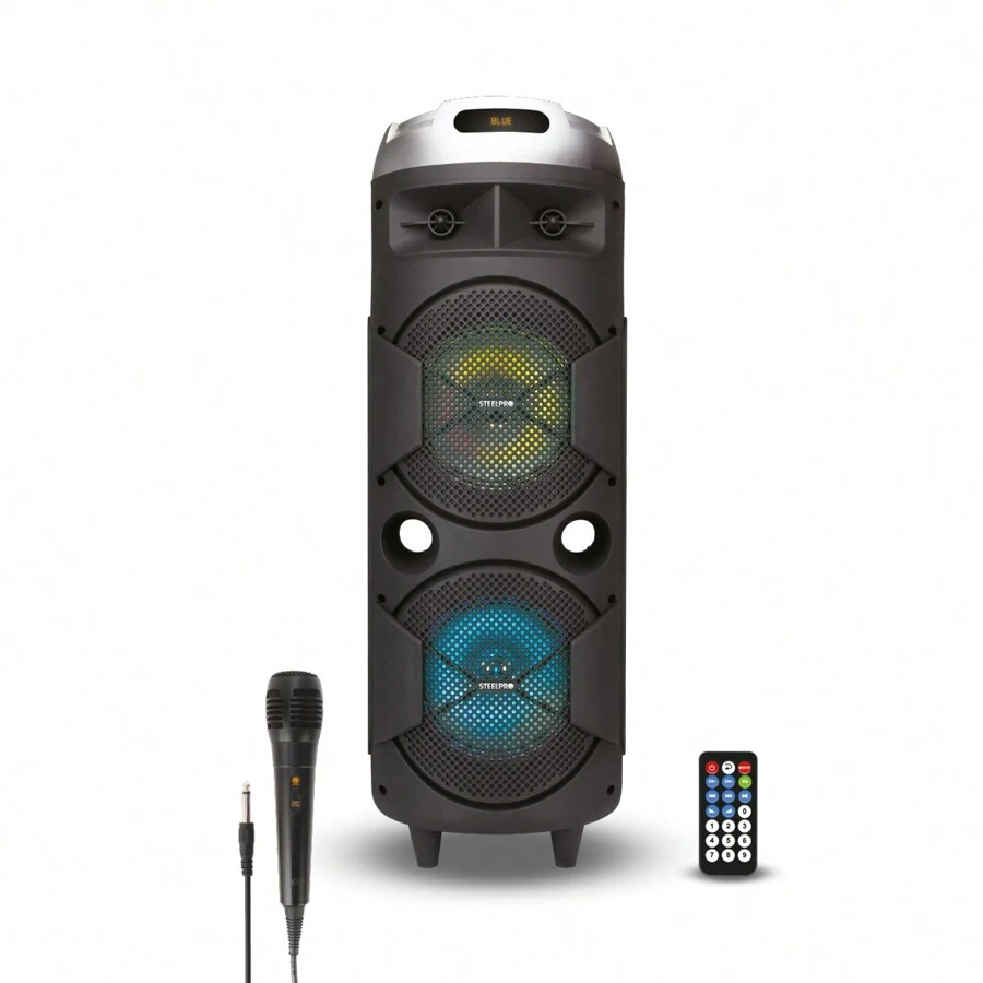 Bocina Portátil Steelpro Bazzoka 200w, Bluetooth, Karaoke, Negro - Negro - Ver 1