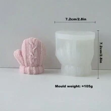1 Peça de Molde de Silicone de Luva de Natal, Vela de Suéter, Decoração de Vela de Natal Feita à Mão, Decoração de Atmosfera de Feriado, Molde de Gesso, Resina, Cimento, Adequado para Presente de Natal, Festa, Aniversário, Casamento
