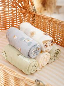 1 件夏季薄款平纹细布襁褓毯柔软接收毯中性襁褓包巾，适合男婴和女婴 - 彩色 - 查看 1