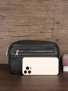 HOVI'S Cartera larga casual para el trayecto al trabajo, moda, gran capacidad, multifuncional, bolso de mano de viaje, regalo para el Día de San Valentín, bolsa de hombre, útiles escolares, bolsa de aseo, bolso de viaje, bolsa vintage, bolsa deportiva, regalo de cartera para hombre, bolso de embrague, bolsa de primavera