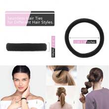 Minimalist Elastic Seamless Hair Ties, Suitable For Women's Daily Wear, Casual Ponytail Hair Ties, Hair Bands - Multicolor - View 6