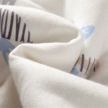 1件卡通圆底婴儿睡袋，2.5托克薄垫，温暖柔软，可拆卸袖子，防踢被，适合秋冬季 - 藍色 - 查看 8