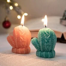1 Peça de Molde de Silicone de Luva de Natal, Vela de Suéter, Decoração de Vela de Natal Feita à Mão, Decoração de Atmosfera de Feriado, Molde de Gesso, Resina, Cimento, Adequado para Presente de Natal, Festa, Aniversário, Casamento