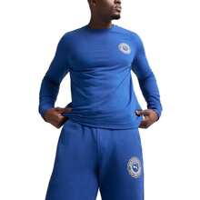 Boyfriend Style Men's Age Logo Sport Cotton Crewneck Shirt - Clyde Royal - View 1
