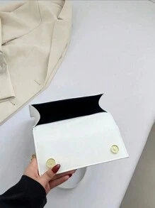 Túi đeo vai dây xích cao cấp dành cho nữ, túi đeo chéo thời trang đa năng, đựng vừa điện thoại và ví, hàng mới về. - trắng - Xem 9