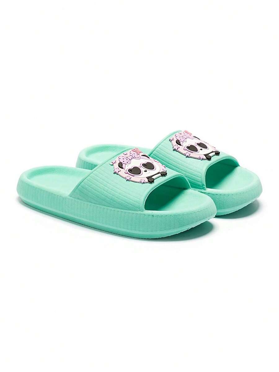 Cloud Slipper Slide Pandinha Children's Girl Decoration Lightweight Soft Comfortable Casual Summer - màu xanh lá - Xem 1
