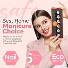 Modelones 6 Natural Color Quick Drying Nail Polish Clear Nude Nail Polish Set, Set For DIY Nail Salon Home Gift For Women Mom Girls - màu hồng nude - Xem 8