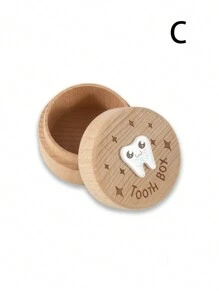 1 pieza Caja de Hada de los Dientes, Caja de madera linda para guardar los dientes perdidos, regalo para cumpleaños, portadientes, decoración para baby shower, regalos para familia, regalos para baby shower, regalos de Pascua, cosas para niñas/niños